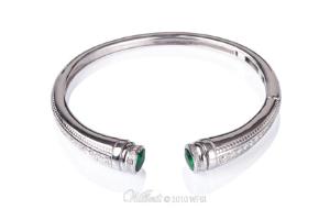 sterling silver cremation bracelet with pave end cap